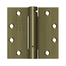 Deltana DSH45 Square Corner Spring Hinge - 4 1/2'' x 4 1/2'' - Stellar Hardware and Bath