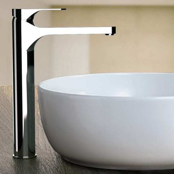 Chrome Round Vessel Sink Faucet - Stellar Hardware and Bath 