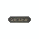 NAMEPLATE GENTLEMEN NAMEPL-GENT 9" x 2 1/2" - Stellar Hardware and Bath
