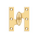 Deltana OK2520 Full Mortise Hinge - 2 1/2'' x 2'' - Stellar Hardware and Bath