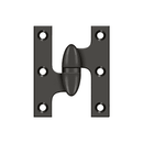 Deltana OK2520 Full Mortise Hinge - 2 1/2'' x 2'' - Stellar Hardware and Bath