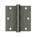Deltana S35HD Heavy Duty Square Corner Hinge - 3 1/2'' x 3 1/2'' - Stellar Hardware and Bath