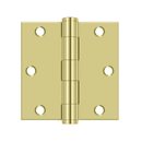 Deltana S35HD Heavy Duty Square Corner Hinge - 3 1/2'' x 3 1/2'' - Stellar Hardware and Bath