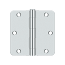 Deltana S35R4 Residential Radius Corner Hinge - 3 1/2'' x 3 1/2'' x 1/4'' - Stellar Hardware and Bath