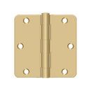 Deltana S35R4 Residential Radius Corner Hinge - 3 1/2'' x 3 1/2'' x 1/4'' - Stellar Hardware and Bath