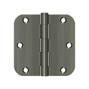 Deltana S35R5 Residential Radius Corner Hinge - 3 1/2'' x 3 1/2'' x 5/8'' - Stellar Hardware and Bath