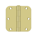 Deltana S35R5N Residential Non-Removable Pin Radius Corner Hinge - 3 1/2'' x 3 1/2'' x 5/8'' - Stellar Hardware and Bath