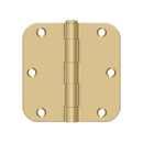 Deltana S35R5 Residential Radius Corner Hinge - 3 1/2'' x 3 1/2'' x 5/8'' - Stellar Hardware and Bath