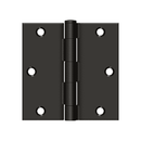 Deltana S35-R Residential Square Corner Hinge - 3 1/2'' x 3 1/2'' - Stellar Hardware and Bath