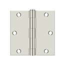 Deltana S35-R Residential Square Corner Hinge - 3 1/2'' x 3 1/2'' - Stellar Hardware and Bath