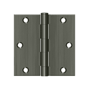 Deltana S35-R Residential Square Corner Hinge - 3 1/2'' x 3 1/2'' - Stellar Hardware and Bath