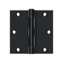 Deltana S35-R Residential Square Corner Hinge - 3 1/2'' x 3 1/2'' - Stellar Hardware and Bath