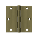 Deltana S35-R Residential Square Corner Hinge - 3 1/2'' x 3 1/2'' - Stellar Hardware and Bath