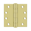 Deltana S44HDBB Heavy Duty Ball Bearing Square Corner Hinge - 4'' x 4'' - Stellar Hardware and Bath
