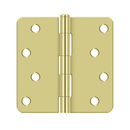 Deltana S44R4 Residential Radius Corner Hinge - 4'' x 4'' x 1/4'' - Stellar Hardware and Bath