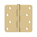 Deltana S44R4 Residential Radius Corner Hinge - 4'' x 4'' x 1/4'' - Stellar Hardware and Bath