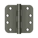 Deltana S44R5HDB Heavy Duty Ball Bearing Radius Corner Hinge - 4'' x 4'' x 5/8'' - Stellar Hardware and Bath