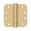Deltana S44R5HDB Heavy Duty Ball Bearing Radius Corner Hinge - 4'' x 4'' x 5/8'' - Stellar Hardware and Bath