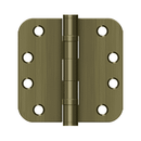 Deltana S44R5HDB Heavy Duty Ball Bearing Radius Corner Hinge - 4'' x 4'' x 5/8'' - Stellar Hardware and Bath