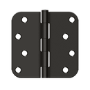 Deltana S44R5N Residential Non-Removable Pin Radius Corner Hinge - 4'' x 4'' x 5/8'' - Stellar Hardware and Bath