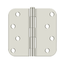 Deltana S44R5N Residential Non-Removable Pin Radius Corner Hinge - 4'' x 4'' x 5/8'' - Stellar Hardware and Bath