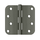 Deltana S44R5 Residential Radius Corner Hinge - 4'' x 4'' x 5/8'' - Stellar Hardware and Bath