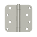 Deltana S44R5N Residential Non-Removable Pin Radius Corner Hinge - 4'' x 4'' x 5/8'' - Stellar Hardware and Bath