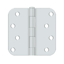 Deltana S44R5N Residential Non-Removable Pin Radius Corner Hinge - 4'' x 4'' x 5/8'' - Stellar Hardware and Bath