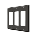 Deltana SWP4740 Triple Rocker Switch Plate - 4 5/8'' x 6 3/8'' - Stellar Hardware and Bath