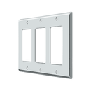 Deltana SWP4740 Triple Rocker Switch Plate - 4 5/8'' x 6 3/8'' - Stellar Hardware and Bath