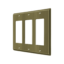 Deltana SWP4740 Triple Rocker Switch Plate - 4 5/8'' x 6 3/8'' - Stellar Hardware and Bath