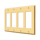 Deltana SWP4744 Quadruple Rocker Switch Plate - 4 5/8'' x 8 1/8'' - Stellar Hardware and Bath