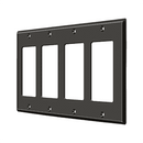 Deltana SWP4744 Quadruple Rocker Switch Plate - 4 5/8'' x 8 1/8'' - Stellar Hardware and Bath