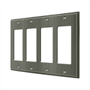 Deltana SWP4744 Quadruple Rocker Switch Plate - 4 5/8'' x 8 1/8'' - Stellar Hardware and Bath