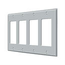 Deltana SWP4744 Quadruple Rocker Switch Plate - 4 5/8'' x 8 1/8'' - Stellar Hardware and Bath