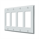 Deltana SWP4744 Quadruple Rocker Switch Plate - 4 5/8'' x 8 1/8'' - Stellar Hardware and Bath