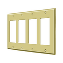 Deltana SWP4744 Quadruple Rocker Switch Plate - 4 5/8'' x 8 1/8'' - Stellar Hardware and Bath
