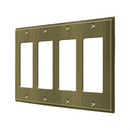 Deltana SWP4744 Quadruple Rocker Switch Plate - 4 5/8'' x 8 1/8'' - Stellar Hardware and Bath