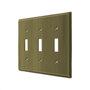 Deltana SWP4763 Triple Standard Switch Plate - 4 1/2'' x 6 1/2'' - Stellar Hardware and Bath