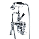 Lefroy Brooks BL-8823/WM Classic Black Thermostatic Bath/Shower Mixer with Tub Faucet and Handshower - Stellar Hardware and Bath