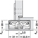 HAFELE Concealed Hinge TECTUS TE 340 3D  Adjustable, size 160 mm, - Stellar Hardware and Bath