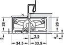 HAFELE Concealed Hinge TECTUS TE 340 3D  Adjustable, size 160 mm, - Stellar Hardware and Bath
