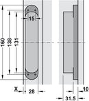 HAFELE Concealed Hinge TECTUS TE 340 3D  Adjustable, size 160 mm, - Stellar Hardware and Bath 