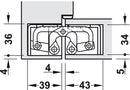 HAFELE Concealed Hinge TECTUS TE 645 3D concealed, 3D adjustable, size 280 mm - Stellar Hardware and Bath