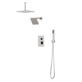 Artos Edge Thermostatic Shower Trim Kit with Wall Mount Shower Head, Ceiling Mount Shower Head, Hand Shower