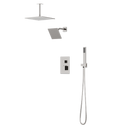 Artos Edge Thermostatic Shower Trim Kit with Wall Mount Shower Head, Ceiling Mount Shower Head, Hand Shower