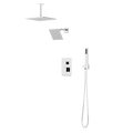 Artos Edge Thermostatic Shower Trim Kit with Wall Mount Shower Head, Ceiling Mount Shower Head, Hand Shower