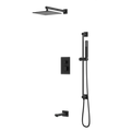 Artos Edge Thermostatic Shower Trim Kit with Wall Mount Shower Head, Hand Shower on Slide Bar, Tub Filler