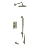 Artos Otella Thermostatic Shower Trim Kit with Hand Shower on Slide Bar, Tub Filler