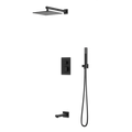 Artos Edge Thermostatic Shower Trim Kit with Wall Mount Shower Head, Hand Shower, Tub Filler